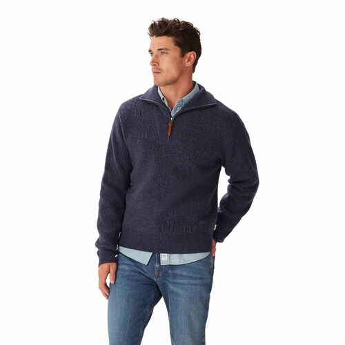 R.M. Williams Linton 1/4 Zip Lambswool Knit